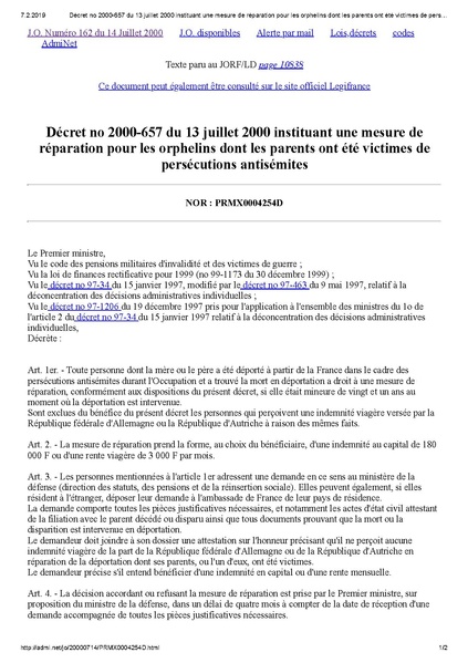 קובץ:פיצוי עבור יתומים שהוריהם גורשו מצרפת בשואה-צרפתית.pdf