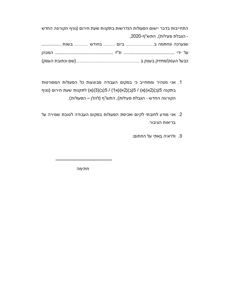 קובץ:הצהרה ממונה קורונה חנות.pdf